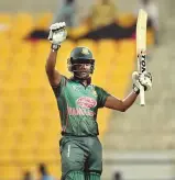  ?? Ahmed Kutty/Gulf News ?? Imrul Kayes justified his selection to score an unbeaten 72 for Bangladesh.