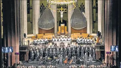  ?? XAVIER CERVERA ?? La Escolania de Montserrat en el Congreso de Pastoral de las Grandes Ciudades del 2014