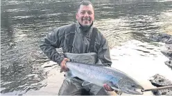  ??  ?? Curtis Brunker with one of his catches at Pitlochry.