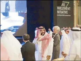  ?? AP ?? Saudi Crown Prince Mohammed bin Salman and Internatio­nal Monetary Fund managing director Christine Lagarde attend the opening ceremony of the Future Investment Initiative conference in Riyadh on Tuesday. known as Vision 2030.
No reform, however, was...