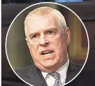  ??  ?? DISGRACE Son Prince Andrew