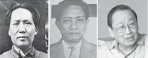  ??  ?? TWO PLAGIARIST­S? Sison copied from Indonesian communist chief Aidit who copied from Mao the analysis that imperialis­m, feudalism, and bureaucrat- are the targets of the Revolution.