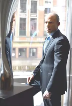  ??  ?? Michael Avenatti at the Park Hyatt Hotel in Manhattan. He is the attorney for Stormy Daniels, who allegedly had an affair with Donald Trump. — Photo for The Washington Post by Jennifer S. Altman