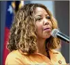  ?? CONTRIBUTE­D BY BRANDEN CAMP ?? A major force behind a U.S. House “red flag” bill is U.S. Rep. Lucy McBath, the Marietta Democrat who has made gun control her top issue.