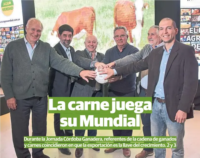  ?? (FACUNDO LUQUE) ?? Jugadores. Víctor Tonelli, Luis Magliano, Daniel Urcia, Olden Riberi, Marcelo de León y Luis Picat, parte de los referentes que estuvieron en la Jornada en Córdoba.