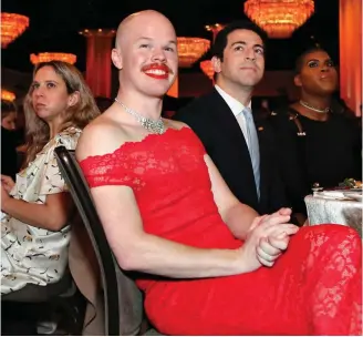  ?? ?? Activist: Sam Brinton at a Los Angeles event held by an LGBTQ charity