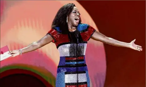  ?? Kevin Winter / Getty Images for The Recording Academy ?? Viola Davis presents the award for Best R&B Song onstage during the 65th Grammy Awards at Crypto.com Arena on Sunday in Los Angeles.