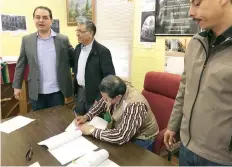  ??  ?? Representa­ntes del Consejo General del Instituto Electoral de Guanajuato realizaron una gira de trabajo por Texas para difundir la credencial­ización.