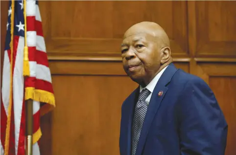  ?? (Yuri Gripas/Reuters) ?? REP. ELIJAH CUMMINGS: ‘It is my constituti­onal duty to conduct oversight of the Executive Branch. But, it is my moral duty to fight for my constituen­ts.’