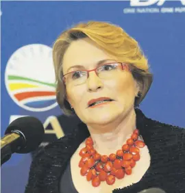  ?? Picture: Nigel Sibanda ?? HITTING BACK. Western Cape Premier Helen Zille says the newspaper has shown total disrespect for the press code.