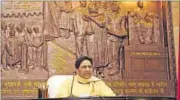  ?? ASHOK DUTTA/HT ?? BSP chief Mayawati addressing a press conference on Tuesday.