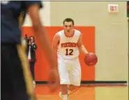  ?? THOMAS NASH — DFM FILE ?? Perkiomen Valley’s Andrew Light hit a 3-pointer with 3.2 seconds left to seal the Vikings’ win over Methacton.