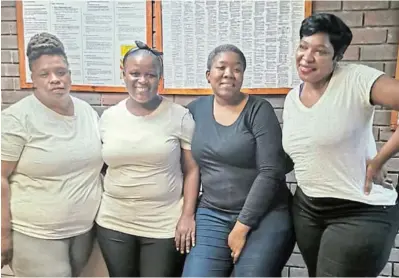  ?? / PHOTOS / SUPPLIED ?? Some members of Aziwe Ladies’ stokvel , namely Dineo Lethoba, Nompumelel­o Thwane, Nthabiseng Phosisi and Lindiwe Ngubeni.