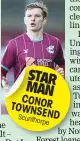  ??  ?? STAR MAN CONOR TOWNS END Scunth orpe