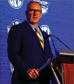  ?? (AP file photo) ?? SEC Commission­er Greg Sankey announced Friday that the scholarshi­ps of SEC athletes will be honored if those athletes elect not to compete because of the coronaviru­s pandemic.