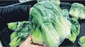  ?? PHOTOS BY GRACE WONG TNS ?? Many Asian grocery stores carry fresh produce like this bok choy.