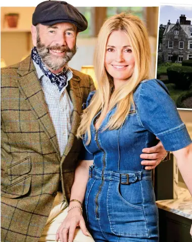  ?? ?? Country life: Donna Ida Thornton, in trademark denim, with husband Robert Walton