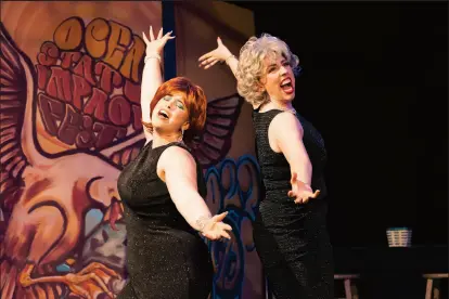  ?? Submitted Photo ?? Christine Cauchon and Sophia Pearson are set to star as Anges Malone and Ruby Man, two aging Broadway stars, in an original production titled “Just Another Cabaret” tonight at the Contempora­ry Theater Company in Wakefield.