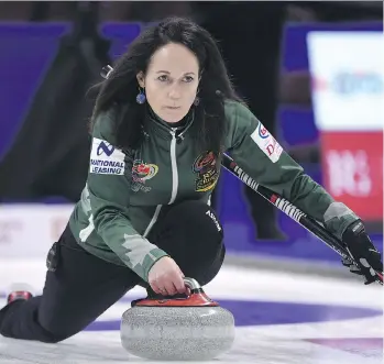  ?? THE CANADIAN PRESS ?? Michelle Englot of Regina is wearing Team Canada colours at the Scotties Tournament of Hearts in Penticton after finishing runner-up to Ottawa’s Rachel Homan last year in St. Catharines, Ont.