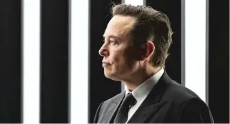  ?? GETTY IMAGES FILE ?? Tesla Chief Executive Elon Musk has threatened to withdraw his bid for Twitter, saying the social media company is flouting its obligation­s to provide required data on fake accounts.