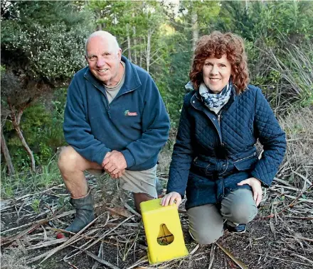  ?? AMY BAKER/FAIRFAX NZ ?? Volunteer Cliff Solomon and Greenhithe Community Trust eco-facilitato­r Priscilla Collins.