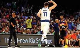  ?? ?? Luka Doncic was in dominant form against the Suns as the Mavericks progressed to the NBA Western Conference finals. Photograph: Mark J Rebilas/USA Today Sports