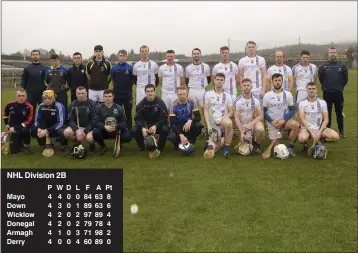  ??  ?? The Wicklow Senior hurling team ahead of the clash with Donegal.
