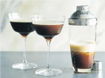  ?? David Malosh, © The New York Times Co. ?? The espresso martini, one of the most popular drinks on the menu at the NoMad Bar in Manhattan.