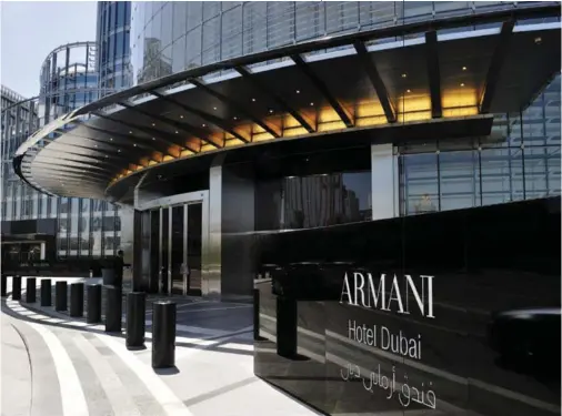  ??  ?? BELOW: Armani Hotel Dubai is offering kosher room service meals
