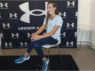  ?? ASHFAK MOHAMED ?? OLYMPIC champion Tatjana Schoenmake­r spoke to Independen­t Media at an event hosted by her sponsor, Under Armour, in Cape Town this week. |