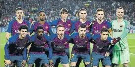  ?? FOTO: PEP MORATA ?? Solo cuatro (Lenglet, Semedo, Rakitic y Dembélé) repitieron respecto al derbi