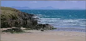  ??  ?? Rough: Aberffraw Beach, where the tragedy happened on Friday