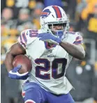  ?? PHILIP G. PAVELY/USA TODAY SPORTS ?? The Bills’ running game includes veteran back Frank Gore.