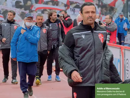  ?? ?? Addio al Biancoscud­o Massimo Oddo ha deciso di non proseguire con il Padova