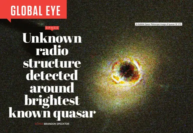  ?? ?? A Hubble Space Telescope image of quasar 3C 273