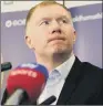  ??  ?? PAUL SCHOLES: Believes he can make good use of his contacts to help Oldham climb the ladder.