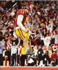  ?? Mark J. Terrill / Associated Press ?? USC sophomore quarterbac­k Caleb Williams has been selected as the 2022 Walter Camp Player of the Year.