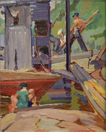  ??  ?? Edith Grace Coombs, Jack Ladder House, oil on card, circa 1933.