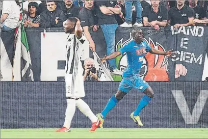  ?? FOTO: EFE ?? Koulibaly reabrió la Serie A Su tanto en el 90’ le devolvió las esperanzas al Nápoles de llevarse el ‘scudetto’