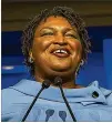  ?? ALYSSA POINTER / ALYSSA.POINTER@AJC.COM ?? Stacey Abrams said she would not concede the governor’s race to Brian Kemp until all ballots are counted.