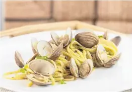  ?? DONNA MARE ?? linguine vongole with Manila clams, garlic,