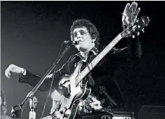  ??  ?? Lou Reed performs in Amsterdam on September 30, 1972.