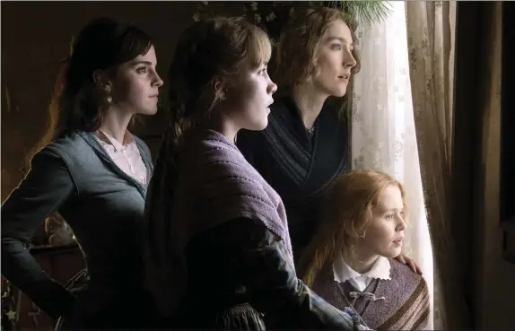  ?? COURTESY OF SONY PICTURES ?? In a scene from “Little Women” are, from left, Emma Watson, Florence Pugh, Saoirse Ronan and Eliza Scanlen.