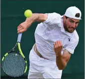  ?? SEBASTIEN BOZON — AFP VIA GETTY IMAGES ?? American Maxime Cressy came from a set down to defeat Alexander Bublik in the Hall of Fame Open final.