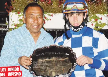  ??  ?? LOS JUNIOR DEL HIPISMO
Irad Ortiz, Jr., aquí junto a Ángel ‘Junior’ Cordero en Saratoga, ganó el jueves su tercer premio Eclipse de forma corrida. Cordero y John Velázquez le siguen con dos cada uno.