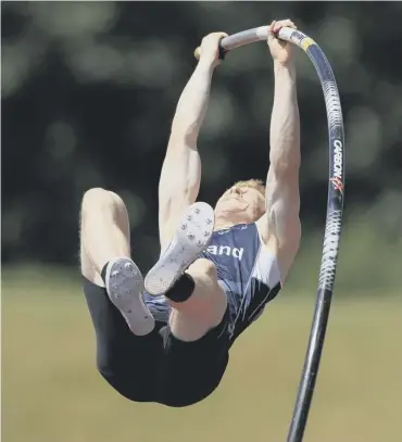  ??  ?? After a dip in motivation, 6t 5in pole jumper Jax Thoirs is now enjoying his sport again.