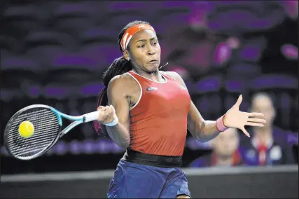  ?? Kin Cheung
The Associated Press ?? Coco Gauff, an 18-year-old Floridian, enters the Australia Open as the seventh seed. Gauff could face Emma Raducanu — who won the 2021 U.S. Open as a teenager — in the second round.