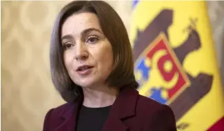  ?? ?? Présidente de la Moldavie Maia Sandu, octobre 2023