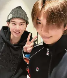  ??  ?? Suga (right) teams up with his BTS bandmate and good friend rm on
Strange.