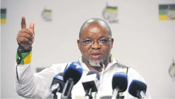  ?? Picture: Refilwe Modise ?? NEXT QUESTION. ANC secretary-general Gwede Mantashe at a press briefing yesterday.